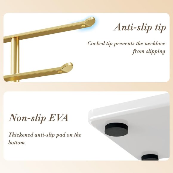 Modern Gold Jewelry Stand Tree Organizer for Women with 4 Drawers and Large Capa - Picture 5 of 7